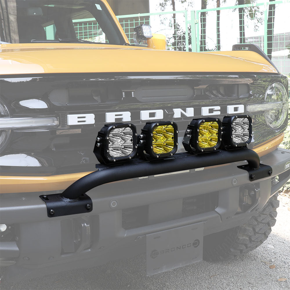 Kit de luces LED para parachoques delantero Ford Bronco 2021-2023, (4 piezas) luces serie Cube4 de 4 pulgadas
