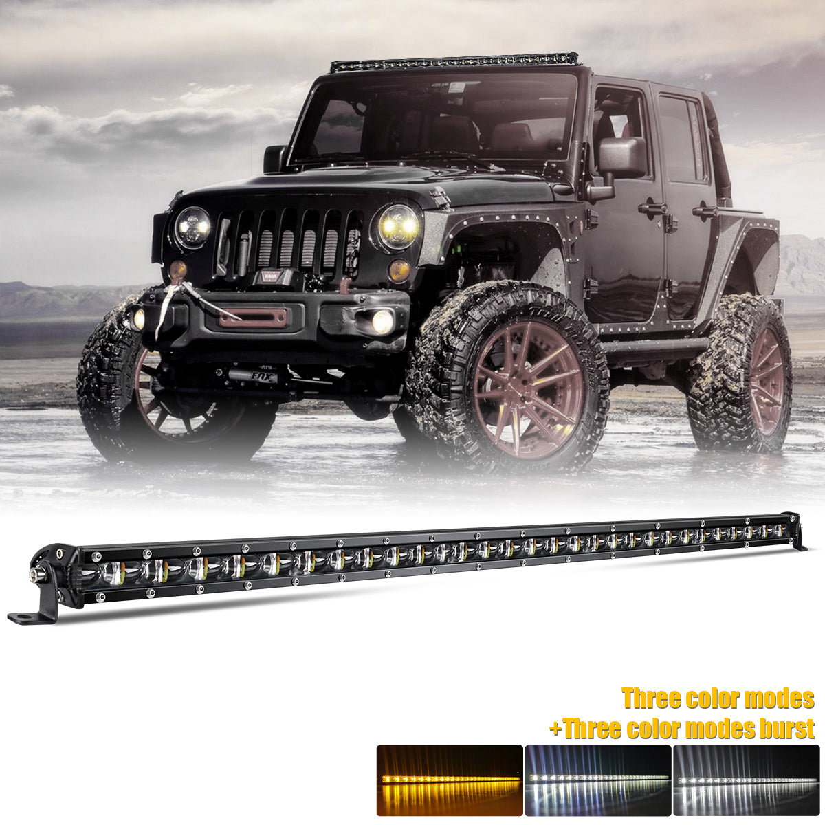 44inch Z10 Series White & Yellow Strobe Slim Light Bars