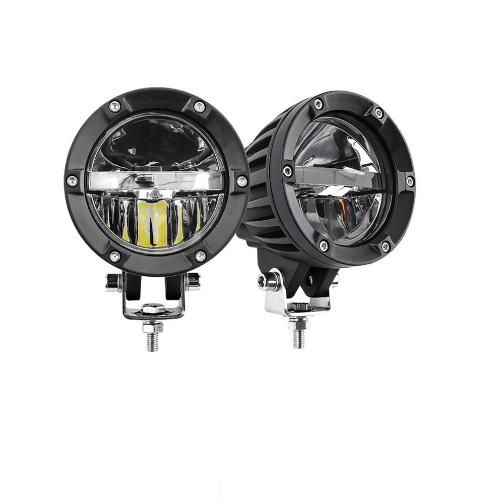 4 Inch DB-R Series Yellow&White dual Beam Round Driving Lights