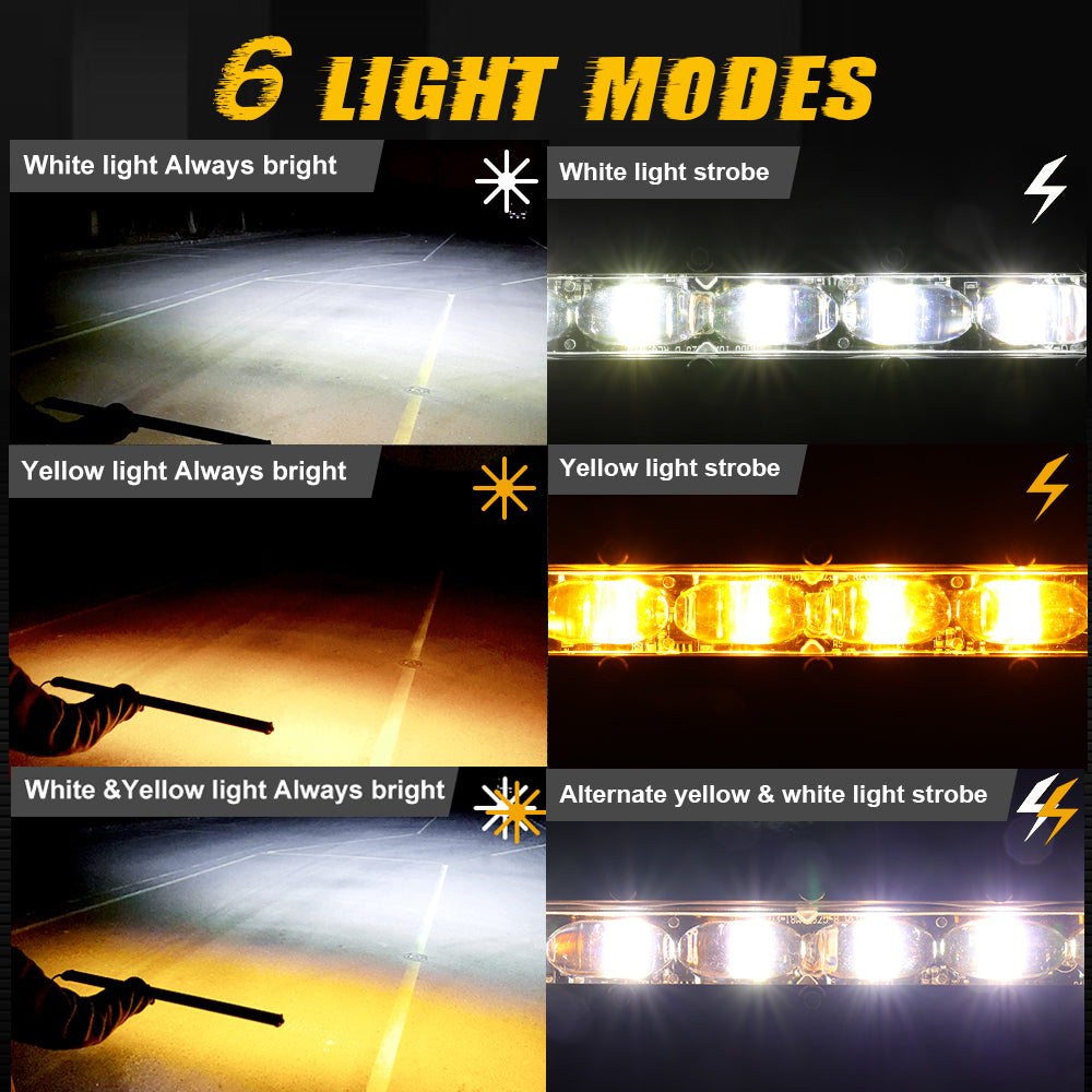 44inch Z10 Series White & Yellow Strobe Slim Light Bars