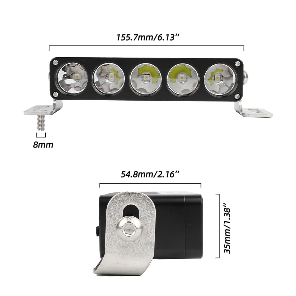 6 Inch Spot Beam Led Grille Lights With Wire Harness