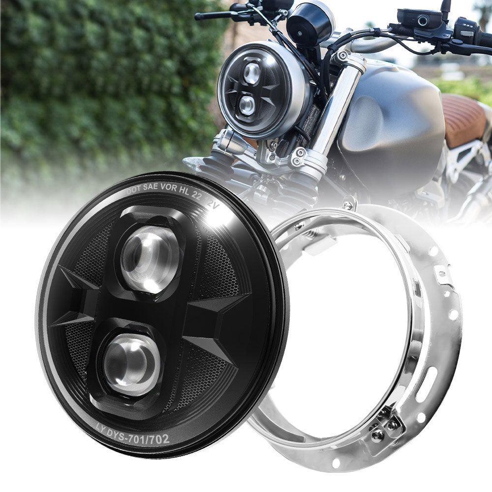 7inch Universial Round Dual Projection Headlight For Harley Davison