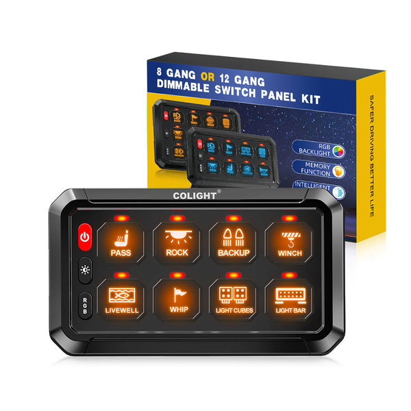 New 8 Gang RGB Switch Panel System With ACC Wire