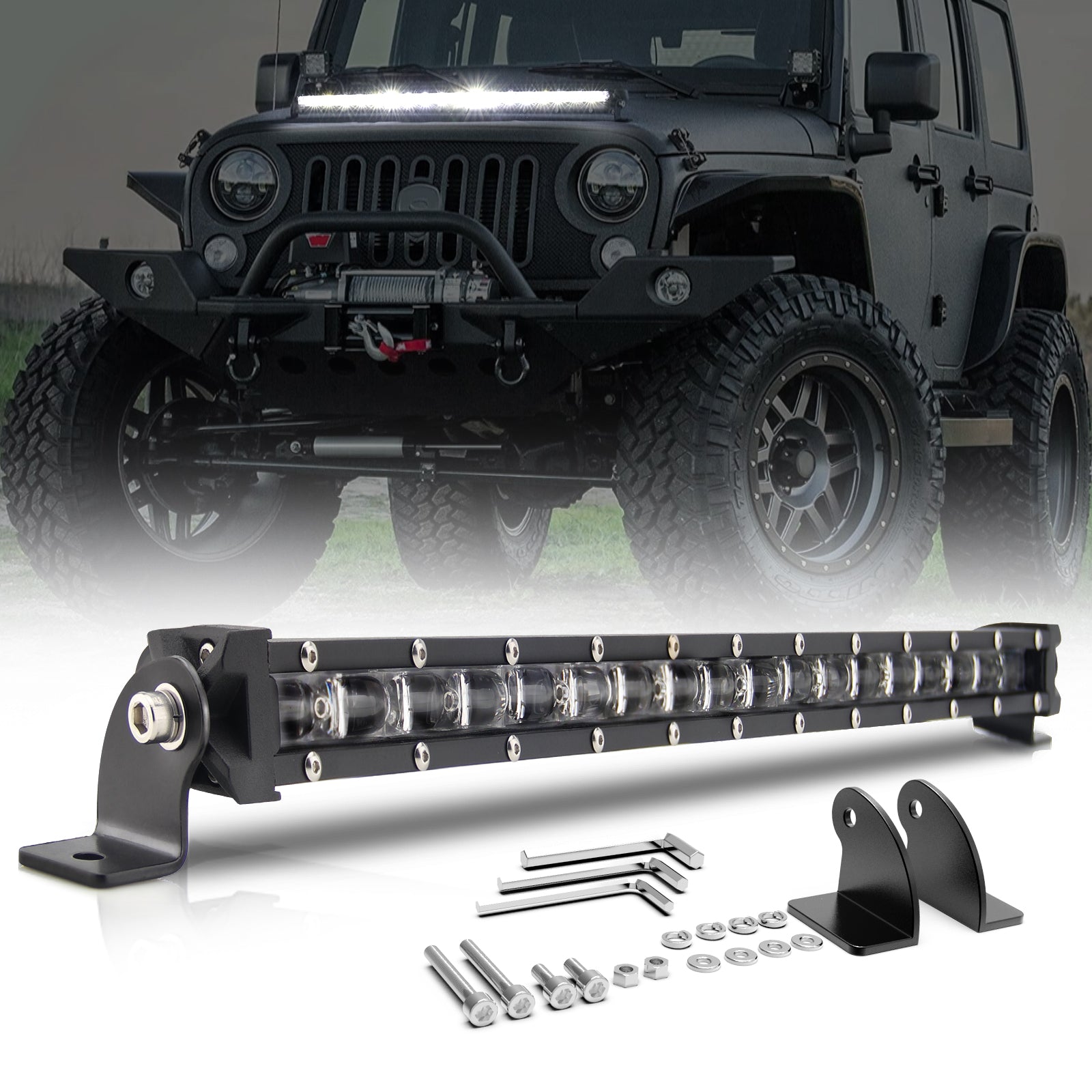 COLIGHT 52inch Striker Series LED Round Driving Linkable Light Bar