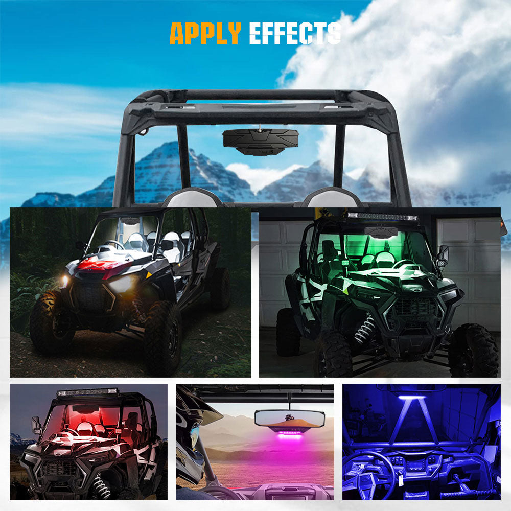  LED Dome Light, Auto Power Plus Universal Roll Bar LED Lights  W/Switch UTV Cab Dome Light Roll Cage Lights Interior Dome Work Light Car  Reading Rock Light for UTV RZR Can-Am