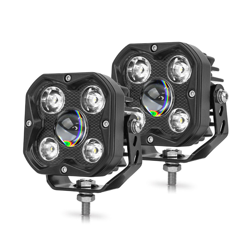 COLIGHT Luces de zanja LED de haz combinado blanco serie HD de 3 pulgadas 