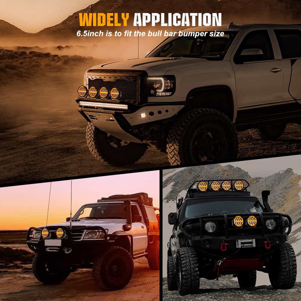 Luces de conducción LED TrailBlazer Series de 6,5 pulgadas de COLIGHT con DRL amarillo y blanco