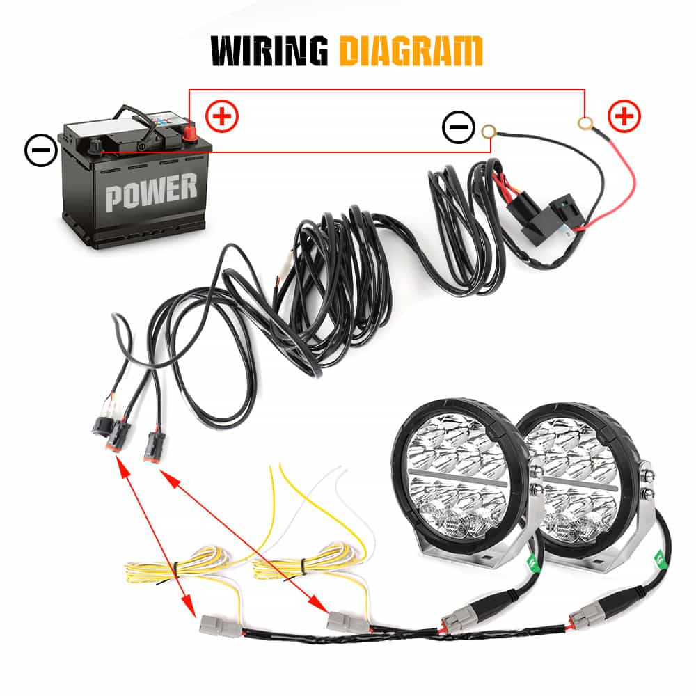 Luces de conducción LED TrailBlazer Series de 6,5 pulgadas de COLIGHT con DRL amarillo y blanco