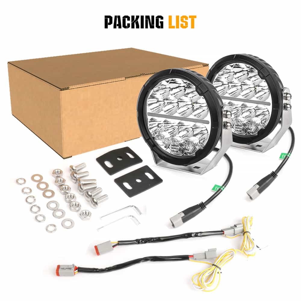 Luces de conducción LED TrailBlazer Series de 6,5 pulgadas de COLIGHT con DRL amarillo y blanco