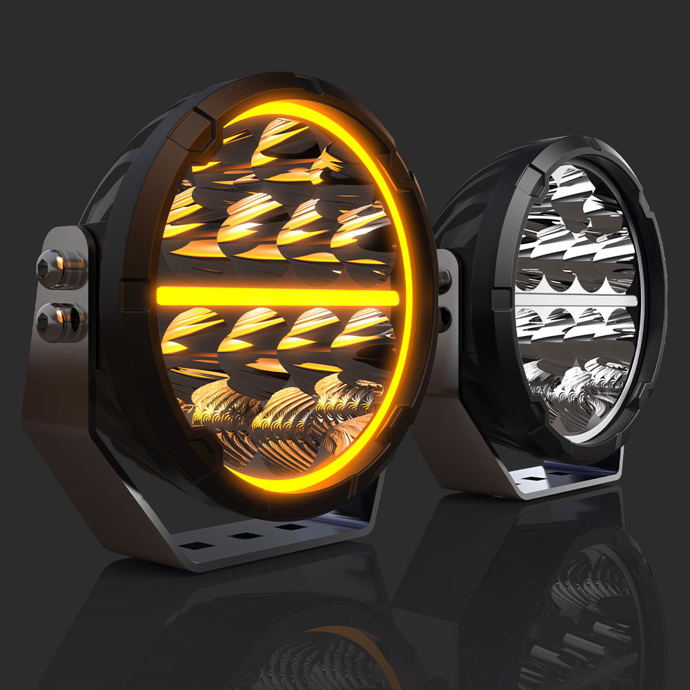 Luces de conducción LED COLIGHT de la serie TrailBlazer de 6,5 pulgadas con DRL amarillo y blanco (juego/2 piezas)