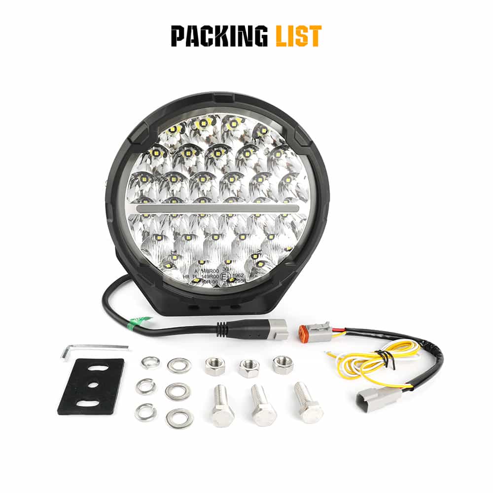 COLIGHT luces de conducción LED de la serie TrailBlazer de 9 pulgadas con DRL amarillo y blanco (juego/par)