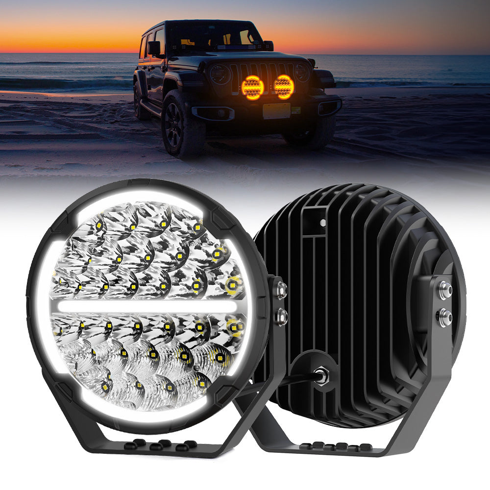COLIGHT 9inch TrailBlazer Series LED Driving Lights With Yellow&White DRL