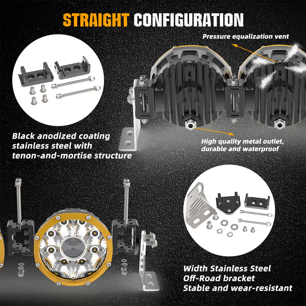 COLIGHT 42inch Striker Series LED Round Driving Linkable Light Bar