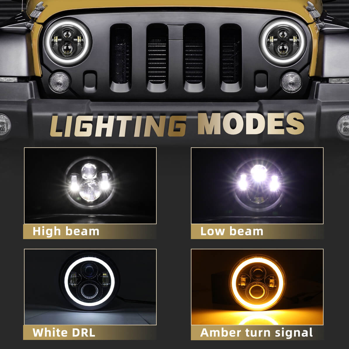 Halo lights for trucks top
