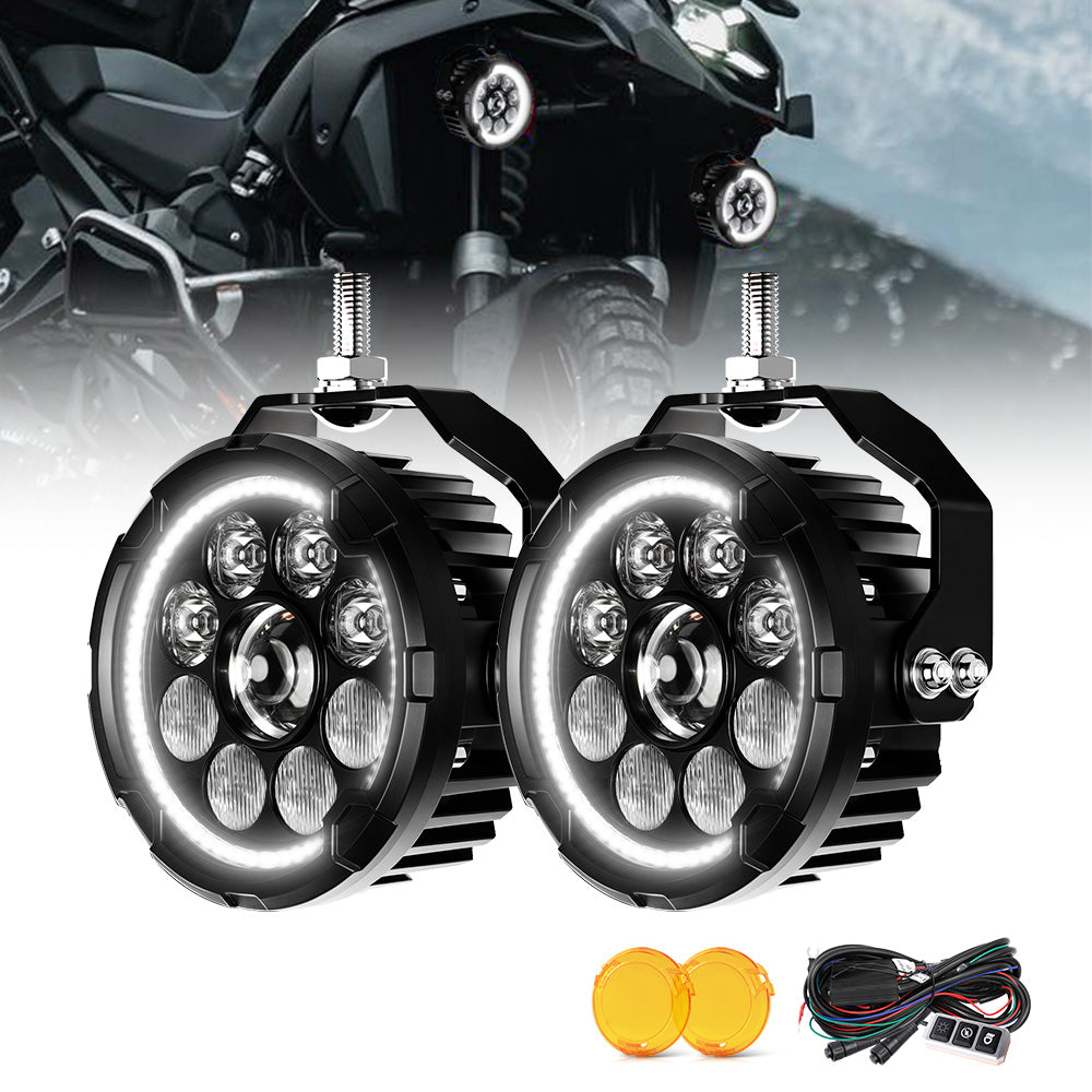 COLIGHT 4.5inch D09 Pro Series White DRL Motorcycle Lights With Hi&Low Beam(Set/2pcs)