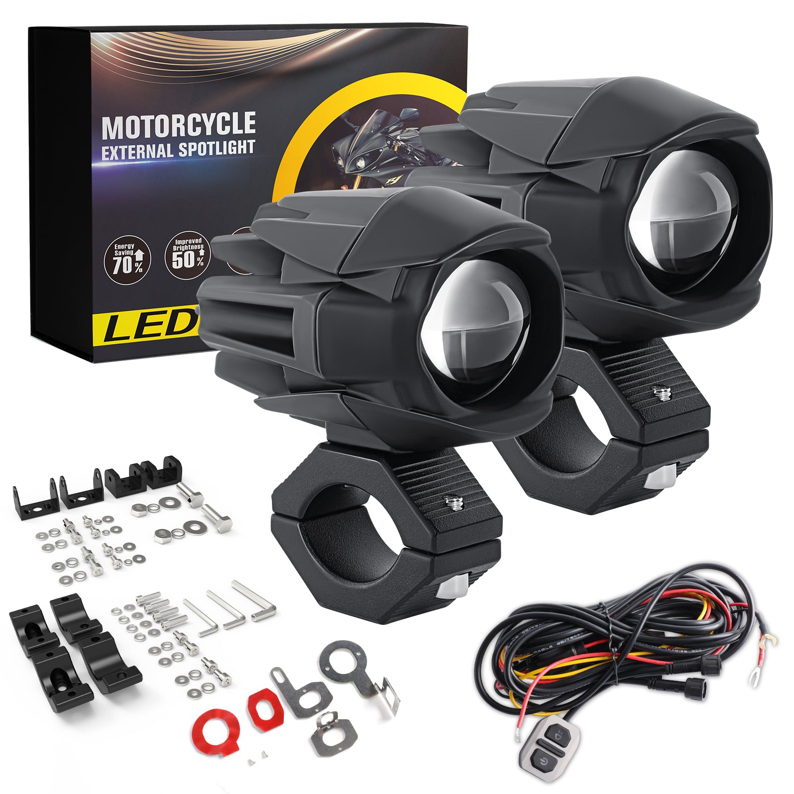 COLIGHT 3inch MF Series Dual Beam Dual Color Motorcycle Lights(Set/2pcs)