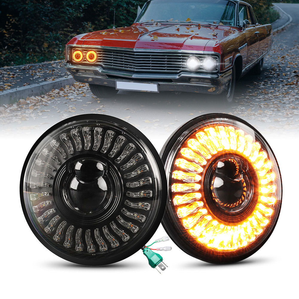 CO LIGHT 5.75inch M8 Series Round Headlight With White&Yellow Halo