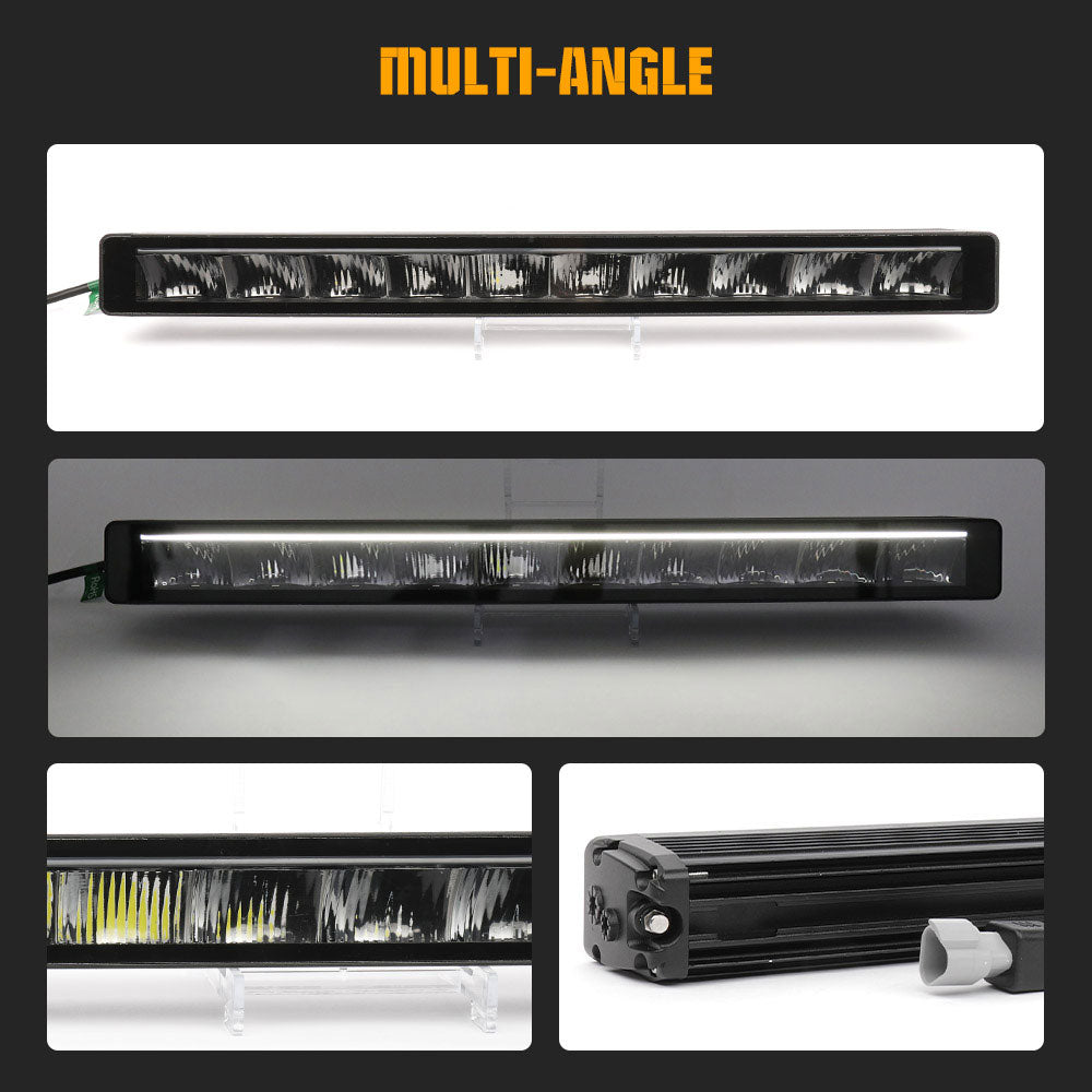 COLIGHT 20inch Polar Bear Series Single Row Light Bar With Amber&White DRL