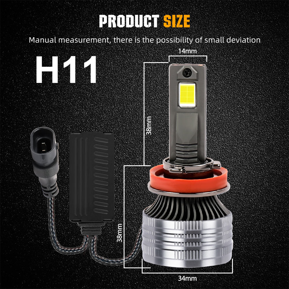 K18 Series H11 H9 H8 Bulb High power white beam Headlight bulbs(Set/2pcs)
