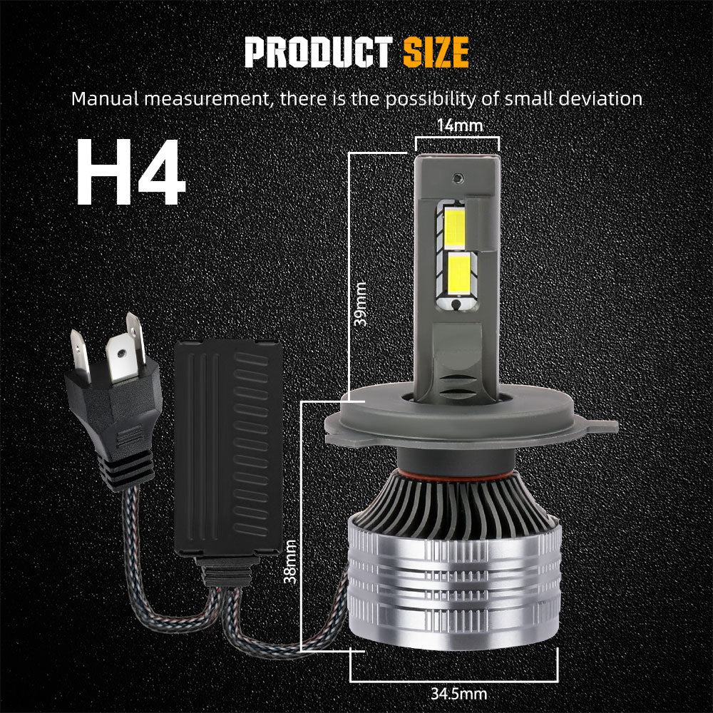 K18 Series H4 9003 HB2 Bulb High power white beam Headlight bulbs(Set/2pcs)