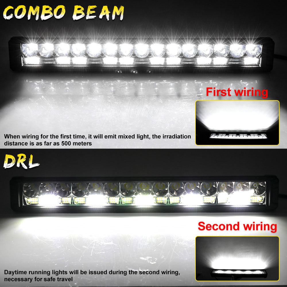 Barra de luz gruesa de haz combinado COLIGHT serie F13 de 32 pulgadas con DRL