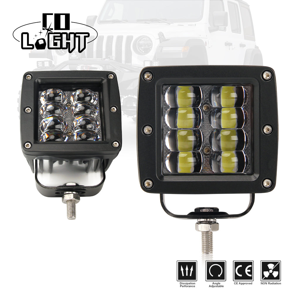 CO LIGHT G4 Series 3 pouces Spot Ditch/A Pillar Lights - Système à 8 LED 24W