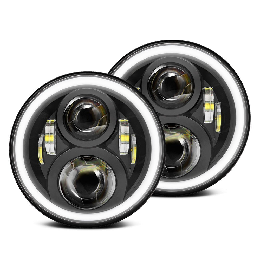 Colight 7" Dual Beam Dual-color DRL LED Headlights