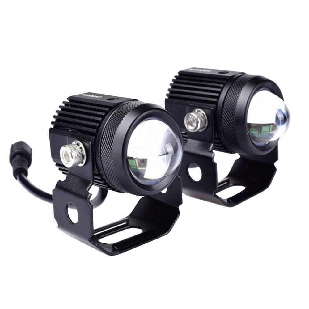 2 Inch White&Yellow Hi-Lo Beam Mini Motorcycle Auxilary Lights