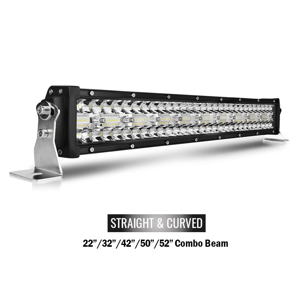 T31 Series 22-52 Inch Tri-Row Straight&Curved Combo Beam LED Light Bars
