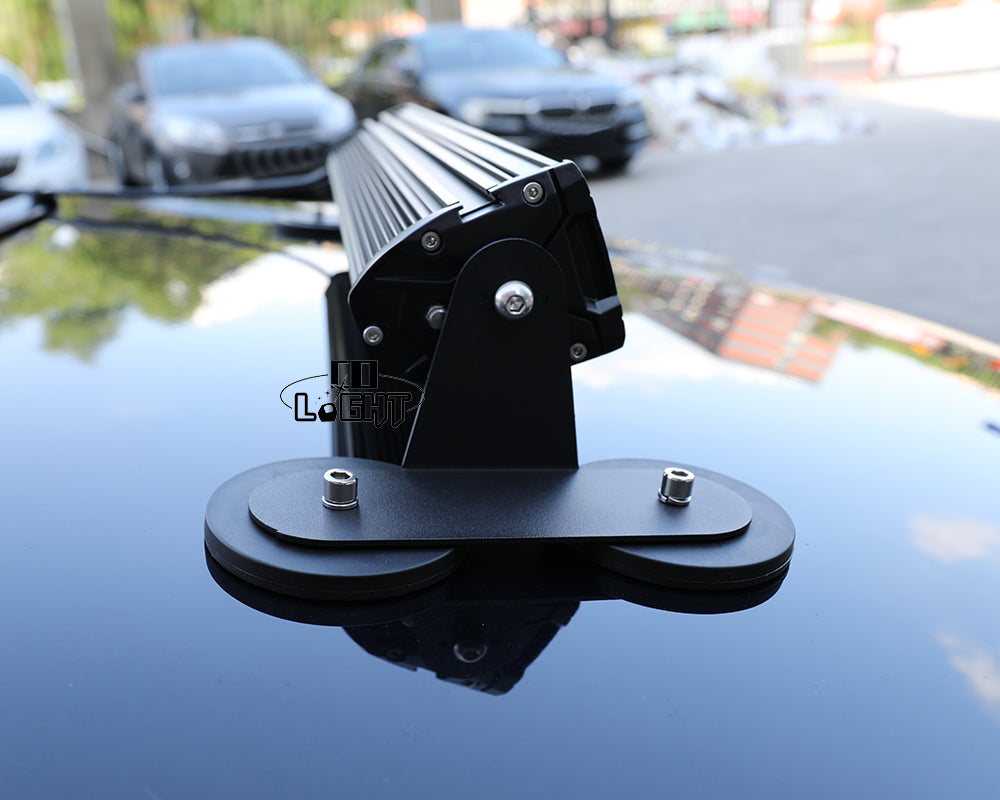 Strong Magnetic Base LED Light Bar Universal Side Mounting Brackets with single row laser light bar