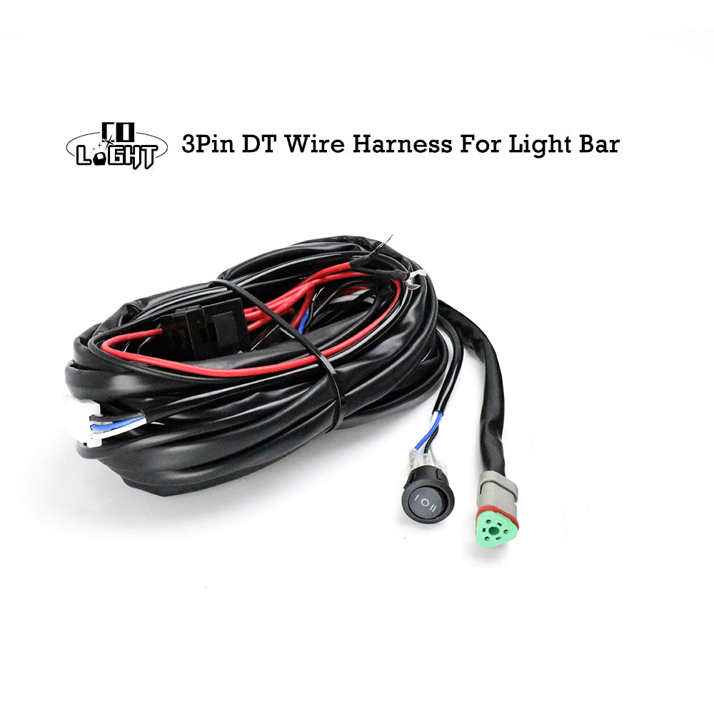 14AWG 3-Pin DT Wire Harness For 240W Above Light Bar-1 Lead