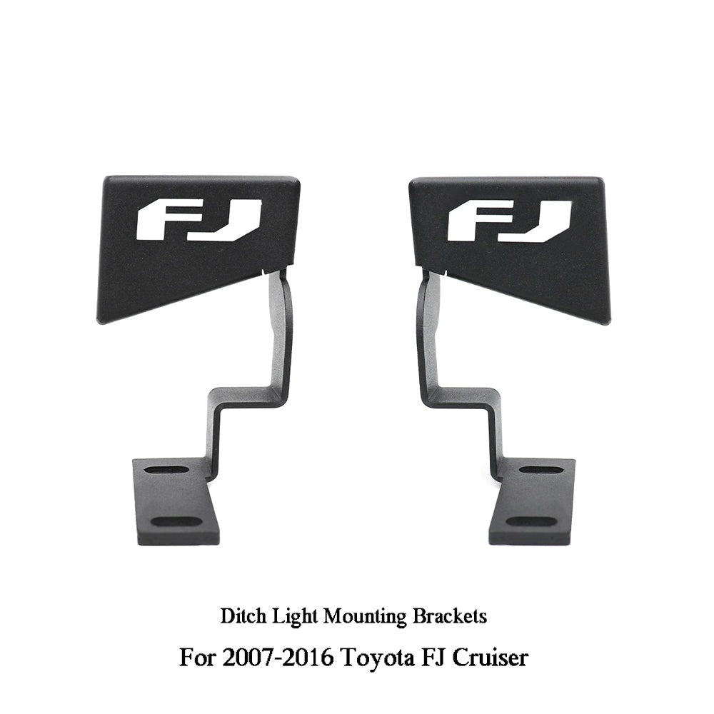 2007-2016 Toyota Fj Cruiser Ditch Light Hood Mounting Brackets
