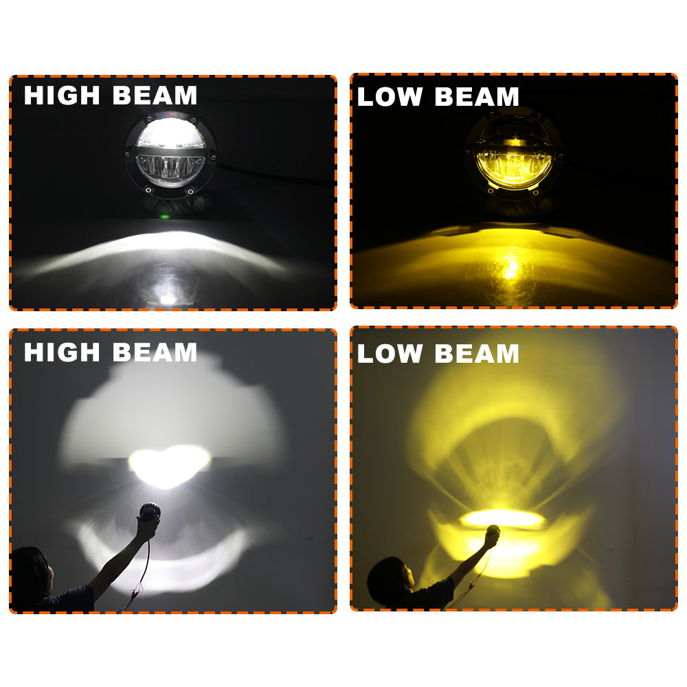 beam pattern of 4 Inch 50W Hi-Lo Beam Round Driving Light
