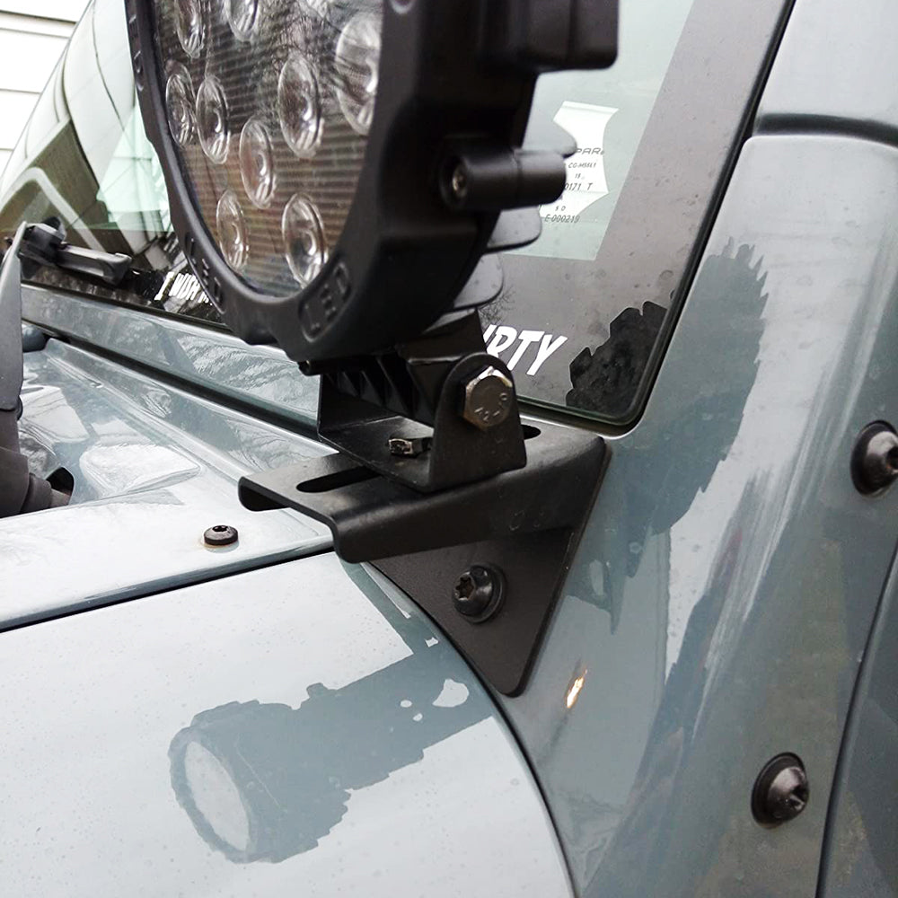 A-Pillar Windshield Mounting Brackets For 2007-2017 Jeep Wrangler JK