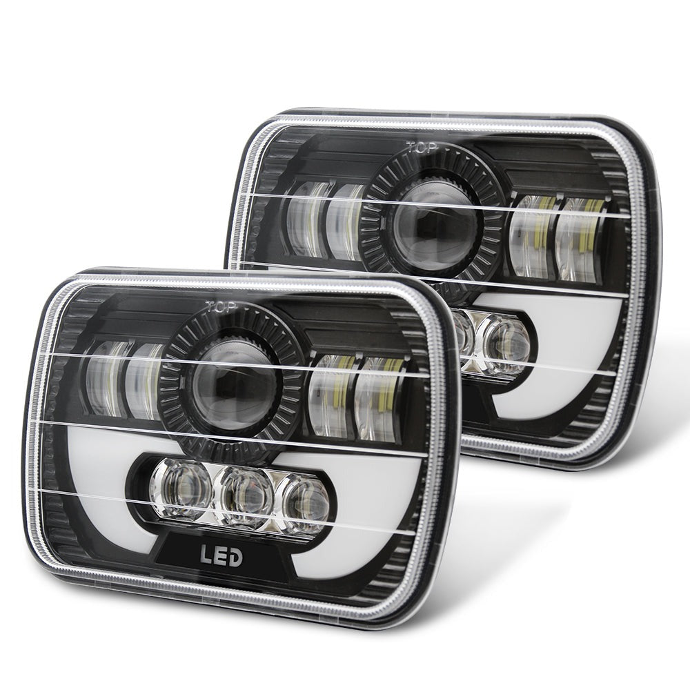 CO LIGHT 5x7 Pouces Carré Double Faisceau Phares - DRL/Clignotant (Kit/2pcs)