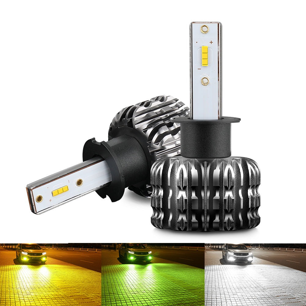 K1 Yellow/Lime Light Fanless CSP Led Fog Light Bulbs (Set/2pcs)