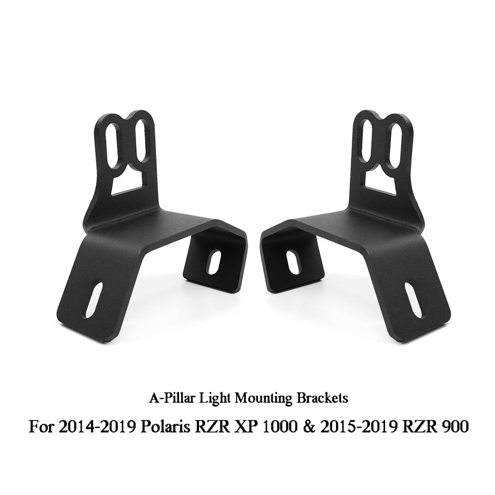 2014-2021 Polaris RZR XP1000 Double Lights A-Pillar Mounting Brackets