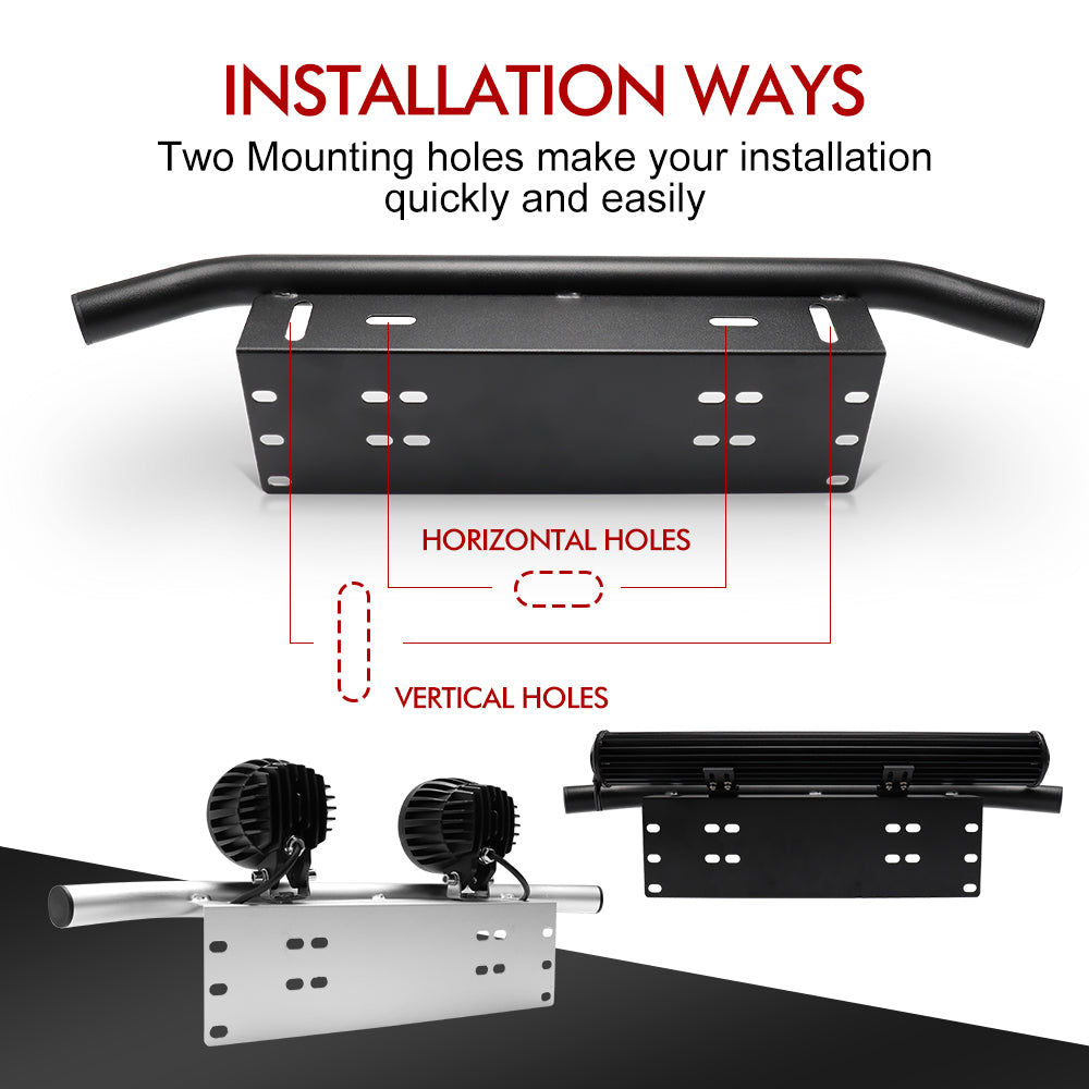 License Plate Mounting Bracket For Auxiliary Lights