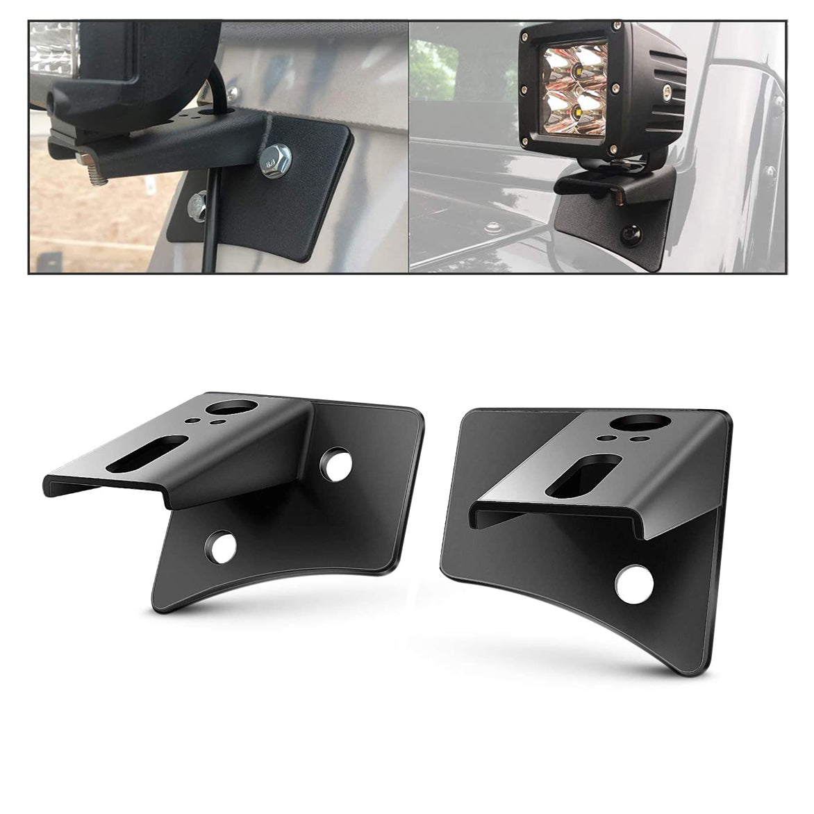 A-Pillar Windshield Mounting Brackets For 2007-2017 Jeep Wrangler JK