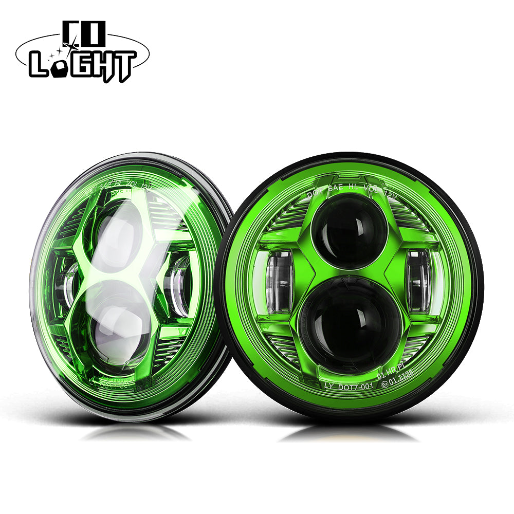 CO LIGHT 7 pouces DOT E9 Spider Phare Sans Halo