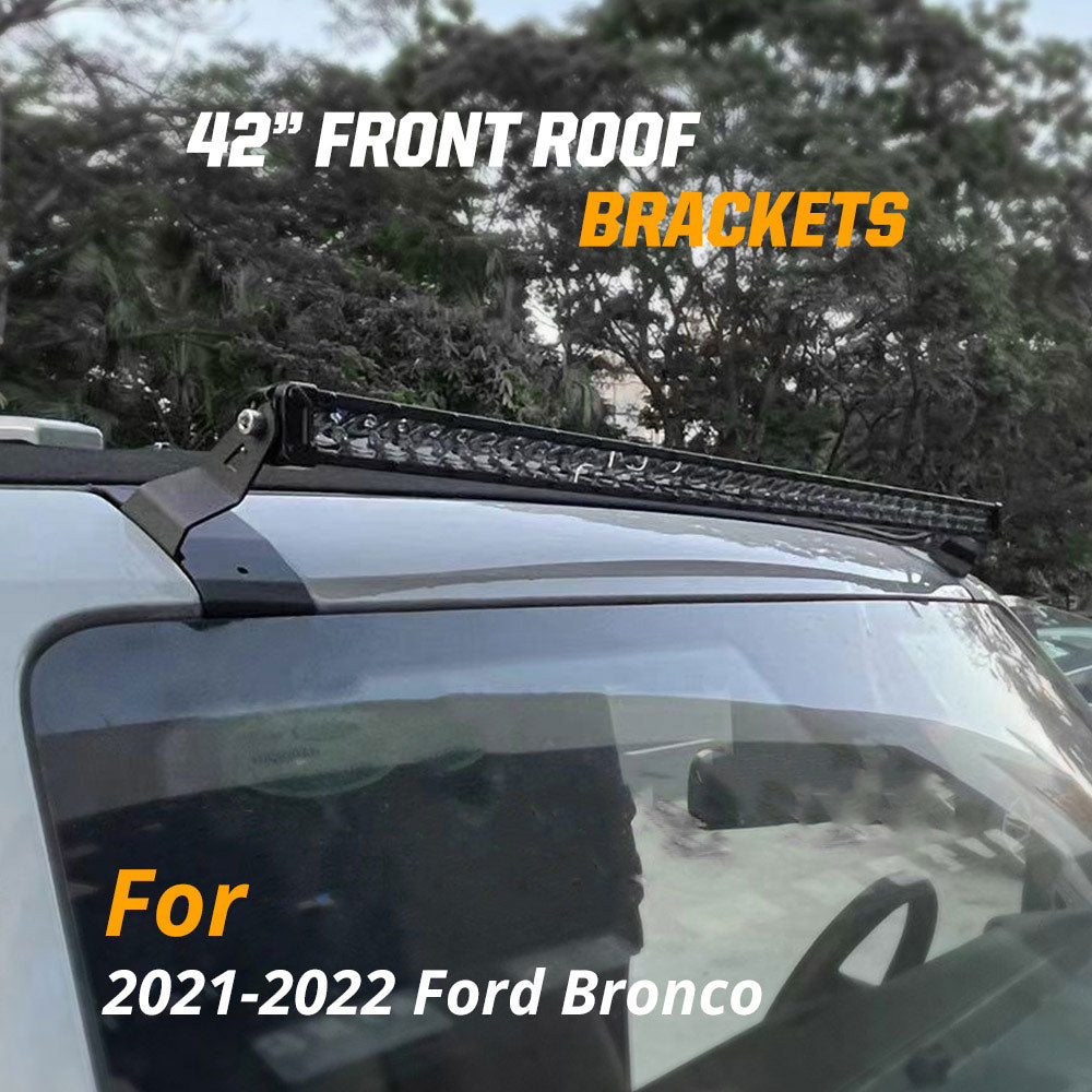 2021-2022 Ford Bronco 42inch Single Row Light Bar Roof Brackets