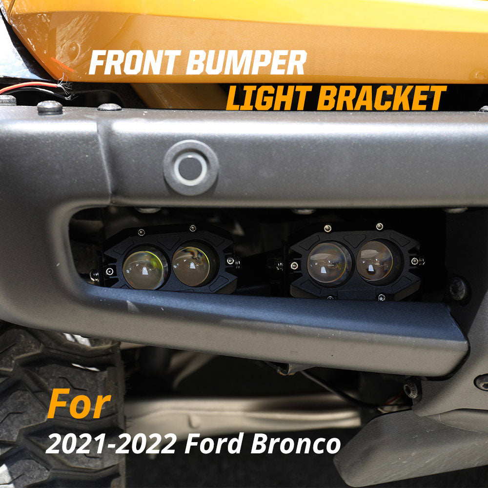 2021-2022 Ford Bronco Front Bumper Fog Lights Mounting Brackets