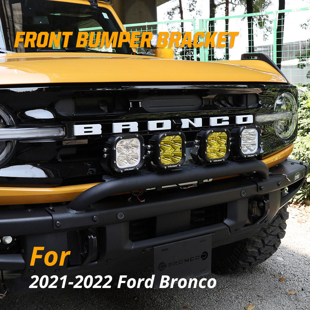 2021-2022 Ford Bronco Front Bumper LED Light Mounting Brackets