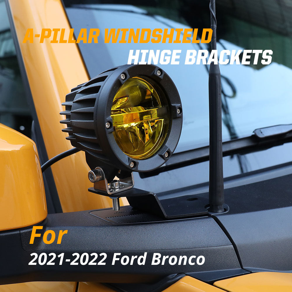 2021-2022 Ford Bronco Single Lamp Hood Hinge Mounting Brackets