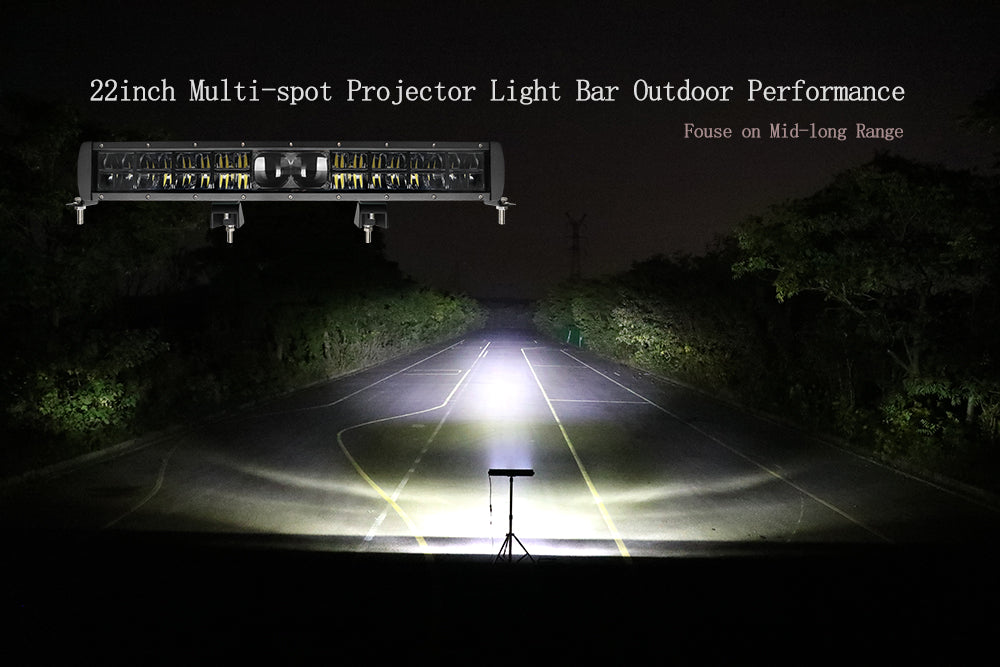 22inch Multi-spot Projector Light Bar Outdoor Performance