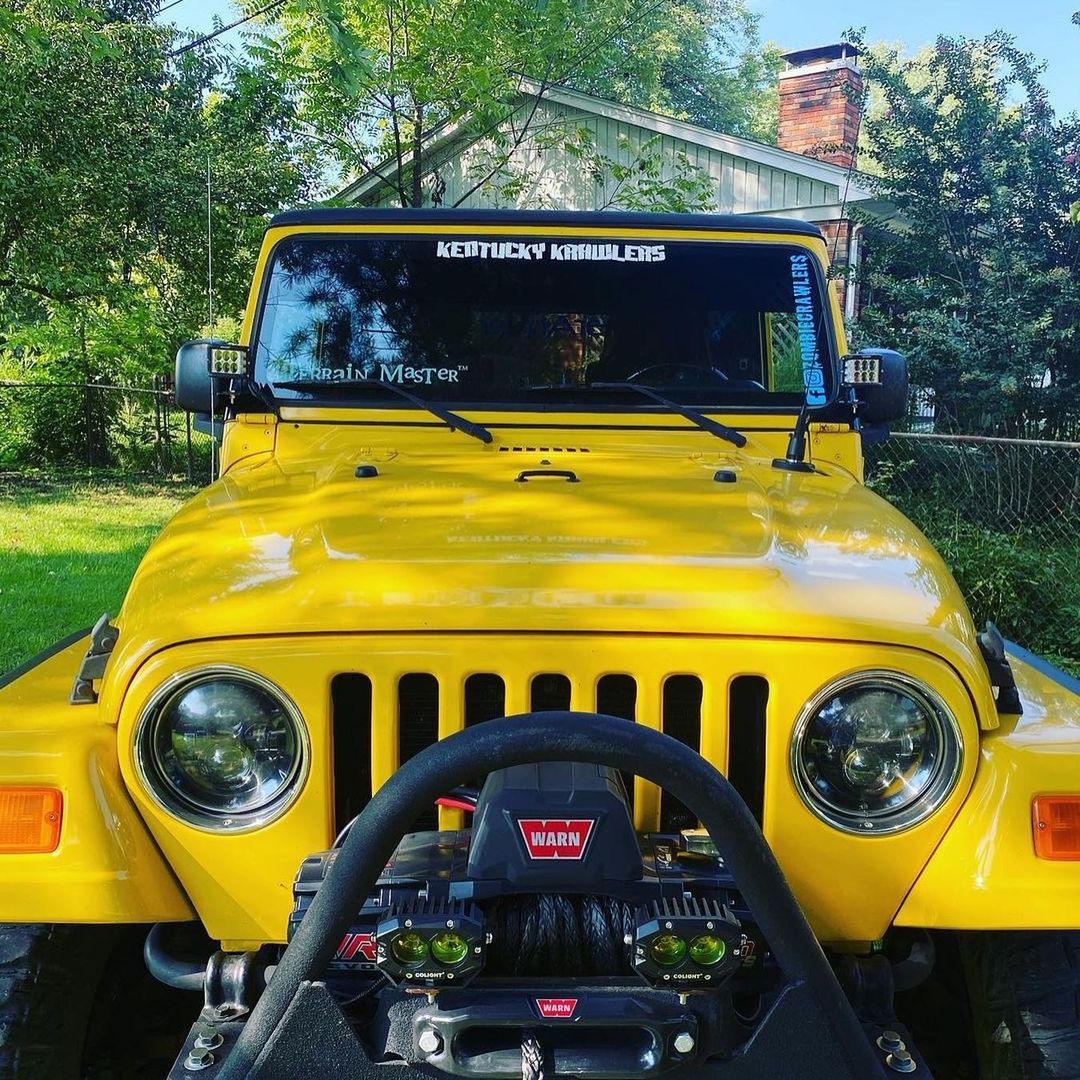 3inch amber side shooter A-pillar light pods on Jeep