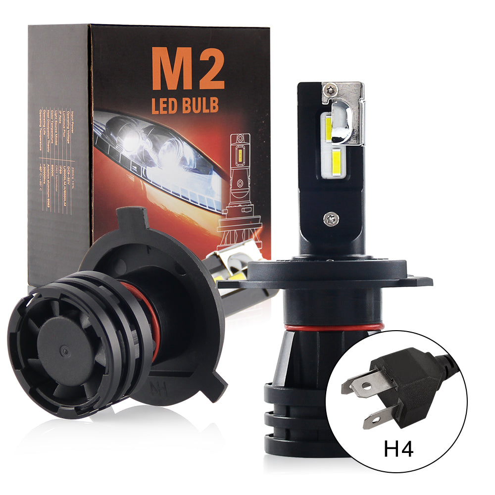 Mini-size M2 Fan Cooling LED Headlight Bulbs(Set/2pcs)