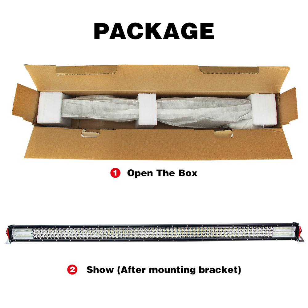 CL42 Series 22-42 Inch Quad-Row Straight&Curved Combo Series LED Light Bars PACKAGE