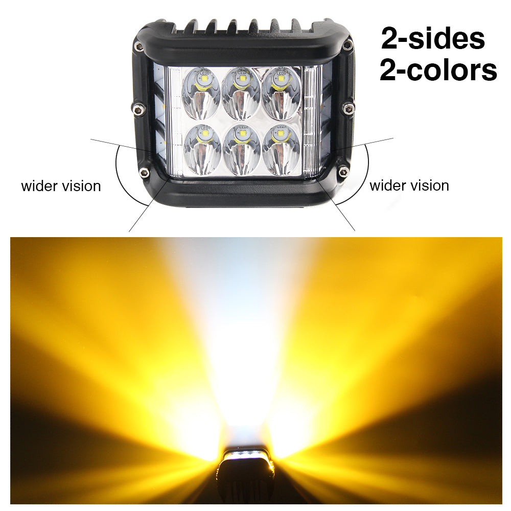 3 Inch Amber Side Shooter Ditch Lights