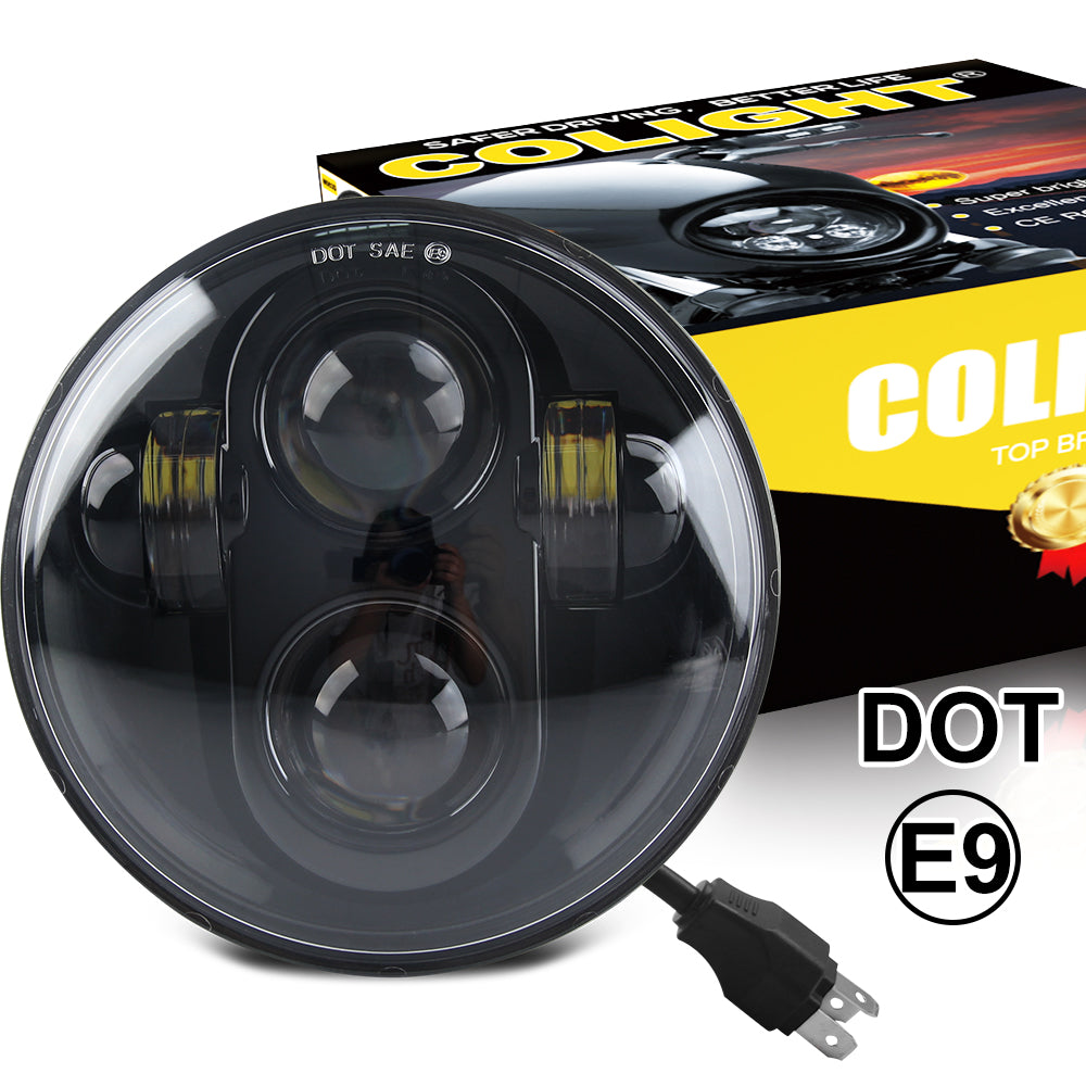 Colight 5.75 Inch Black Sealed Motorcycle LED Headlamp